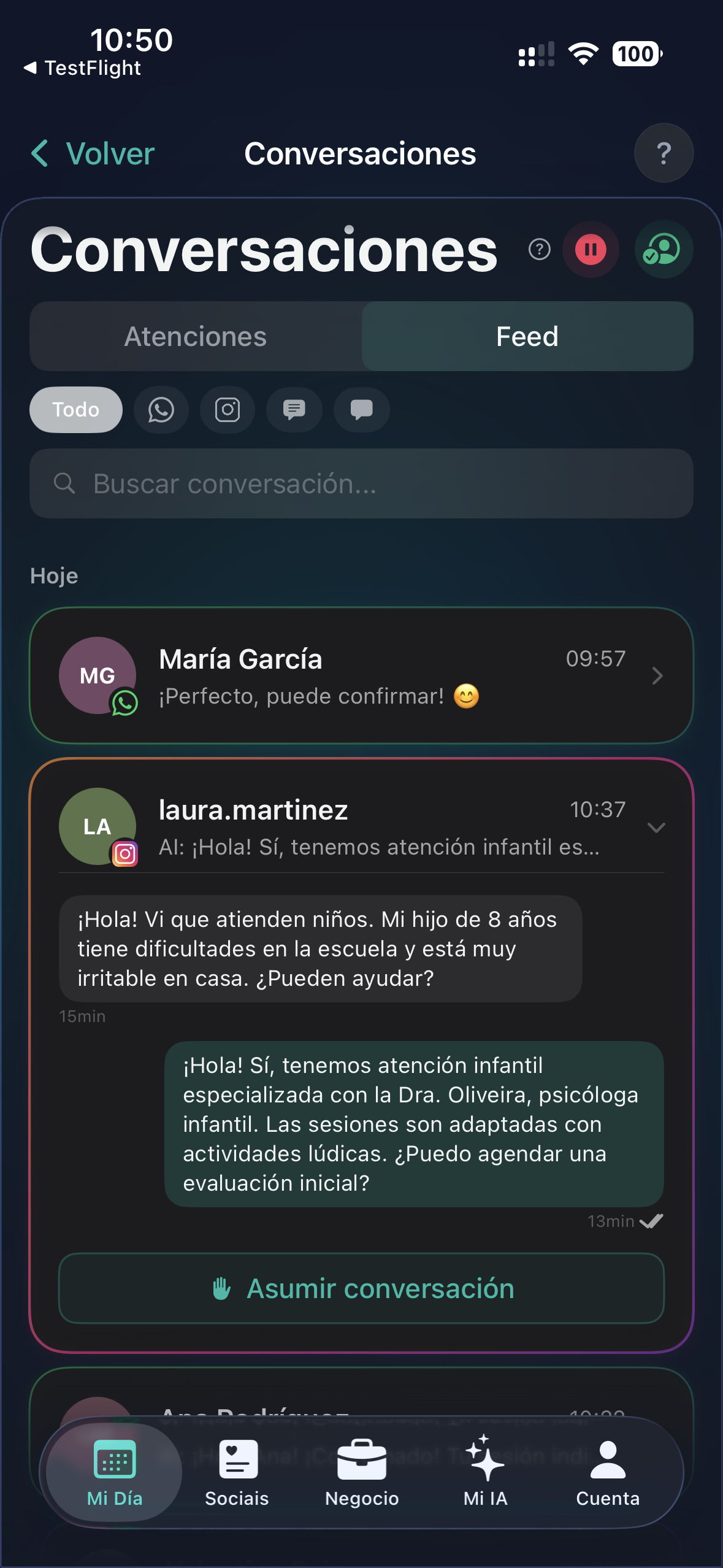 Todas as conversas.